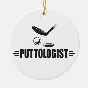Funny Golf, Putting Keramisch Ornament