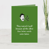 Funny Golf Quote Feestdagen Kaart (Voorkant)