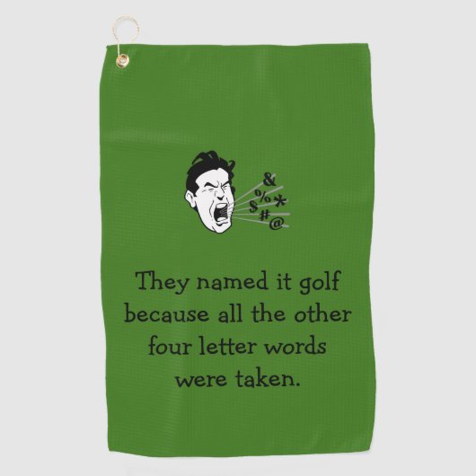 Funny Golf Quote Golfhanddoek (Voorkant)