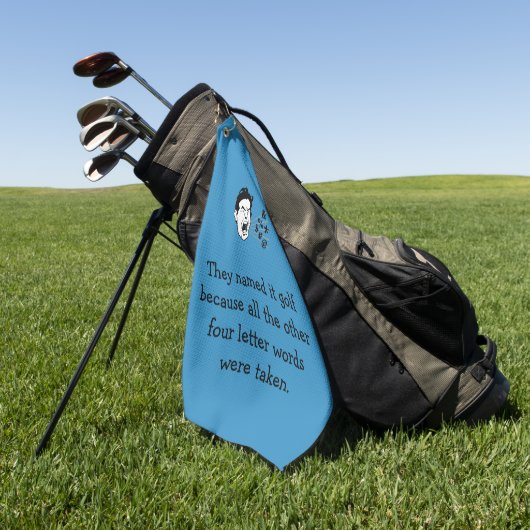 Funny Golf Quote Golfhanddoek (Groen)