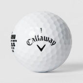 Funny golf quote: Mijn chauffeur is lang en hard Golfballen (Logo)