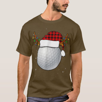 Funny Golf Reindekerstman met Kerstmis Pjamas Ho T-shirt