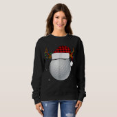 Funny Golf Reindekerstman met Kerstmis Pjamas Ho Trui (Voorkant volledig)