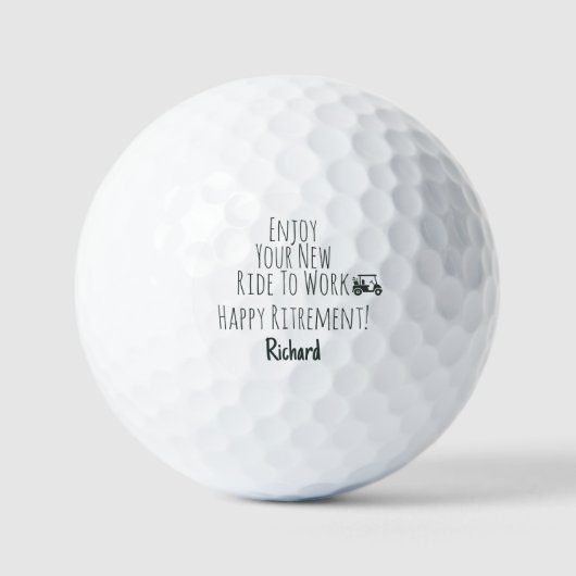 Funny Golf Retiree Gifts Retired Retirement Humor Golfballen (Voorkant)