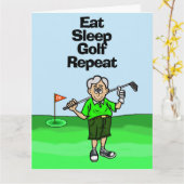 Funny Golf Retirement Kaart voor mannen (Gele Bloem)