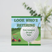 FUNNY Golf Retirement SJABLOON Kaart (Staand voorkant)