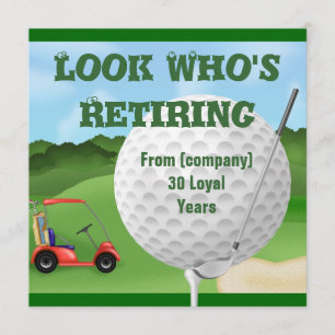 Funny Golf Retirement SJABLOON Kaart
