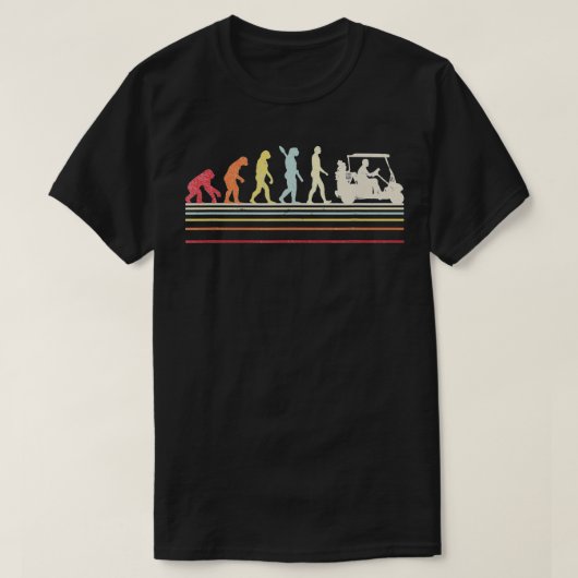 Funny Golf Retro Style Evolution of Man T-shirt (Design voorkant)