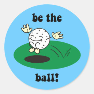 Funny golf ronde sticker