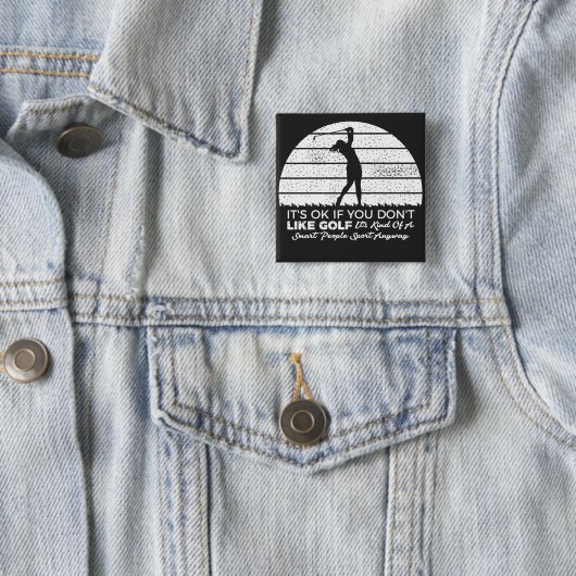 funny Golf sayings goling quote Vierkante Button 5,1 Cm (In situ)