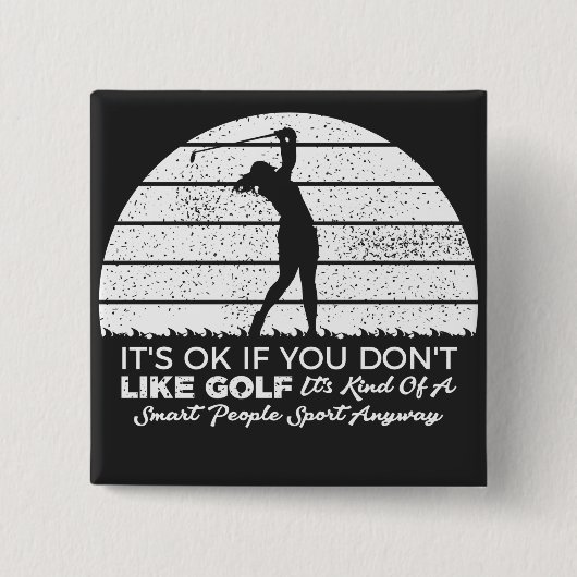 funny Golf sayings goling quote Vierkante Button 5,1 Cm (Voorkant)