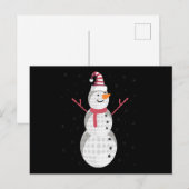 Funny Golf Snowman - Nieuwjaarscadeau Briefkaart (Voorkant / Achterkant)