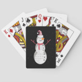 Funny Golf Snowman - Nieuwjaarscadeau Pokerkaarten (Achterkant)
