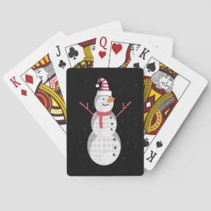 Funny Golf Snowman - Nieuwjaarscadeau Pokerkaarten