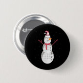 Funny Golf Snowman - Nieuwjaarscadeau Ronde Button 5,7 Cm (Voorkant /achterkant)