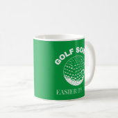 Funny Golf Sober Easile by Par Golfing Quote Koffiemok (Voorkant rechts)