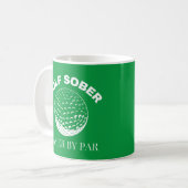 Funny Golf Sober Easile by Par Golfing Quote Koffiemok (Voorkant links)