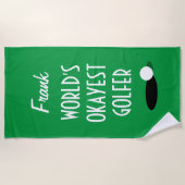 Funny golf strand handdoek voor 's werelds okayest (Voorkant)