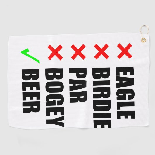 Funny golf term golfhanddoek (Horizontaal)