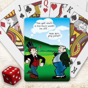 Funny Golf Thék Poker speelkaards Deck Pokerkaarten