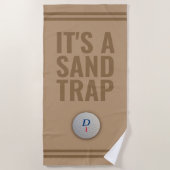 Funny Golf Theme Sand Trap Golfer Beach Towel Strandlaken (Voorkant)