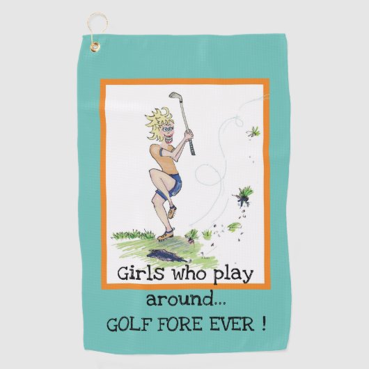 Funny Golf Towel Golfhanddoek (Voorkant)