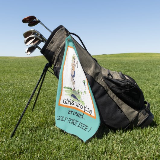 Funny Golf Towel Golfhanddoek (Groen)