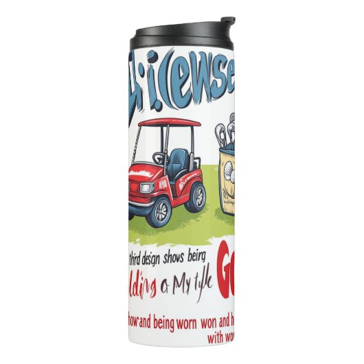 Funny Golf Tumbler Thermosbeker (Gedraaid links)