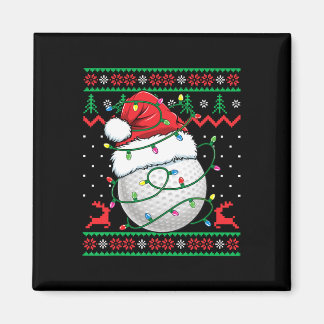 Funny Golf Ugly Christmas Sweater Womens Mens Golf Magneet