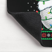 Funny Golf Ugly Christmas Sweater Womens Mens Golf Muismat (Hoek)