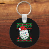 Funny Golf Ugly Christmas Sweater Womens Mens Golf Sleutelhanger (Voorkant)