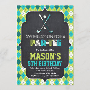 Funny golf-uitnodiging kaart