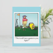 Funny Golf - Uitnodiging van de Partij van het Jub (Staand voorkant)