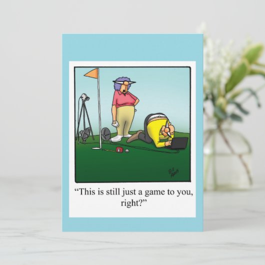 Funny Golf - Uitnodiging van de Partij van het Jub (Staand voorkant)