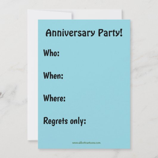 Funny Golf - Uitnodiging van de Partij van het Jub (Achterkant)