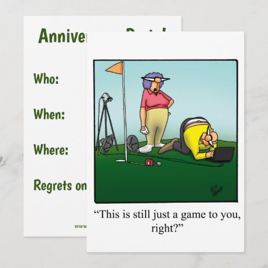 Funny Golf - Uitnodiging van de Partij van het Jub (Voorkant / Achterkant)