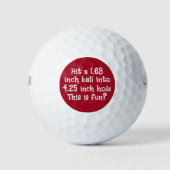 Funny Golf valt als een uitvoerend cadeau Golfballen (Voorkant)
