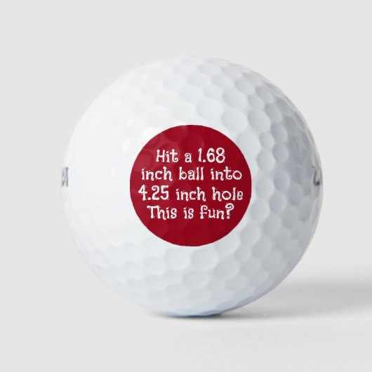Funny Golf valt als een uitvoerend cadeau Golfballen (Voorkant)