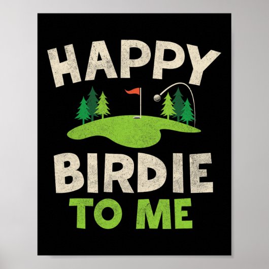 Funny Golf Verjaardag Shirt Happy Birdie Golfer Ki Poster (Voorkant)
