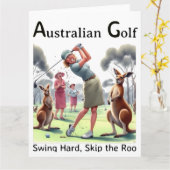 Funny Golf Wenskaart Kaart (Gele Bloem)