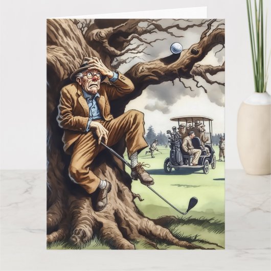 Funny Golf Wenskaart Kaart (Voorkant)