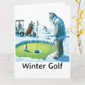 Funny Golf Wenskaart Kaart (Gele Bloem)