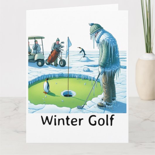Funny Golf Wenskaart Kaart (Voorkant)