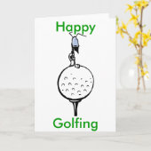 Funny Golf Wenskaart Kaart (Gele Bloem)