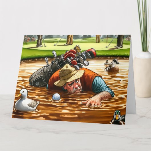 Funny Golf Wenskaart Kaart (Voorkant)