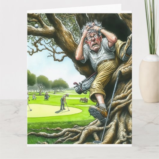 Funny Golf Wenskaart Kaart (Voorkant)