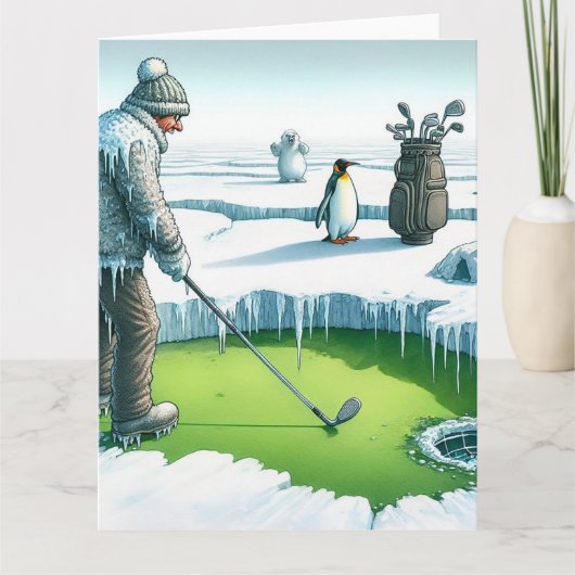 Funny Golf Wenskaart Kaart (Voorkant)