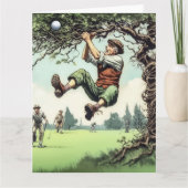 Funny Golf Wenskaart Kaart (Voorkant)