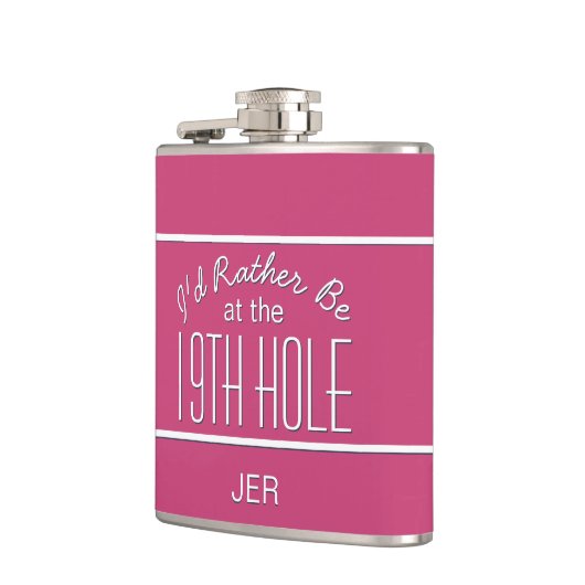 Funny Golfer 19th Hole Monogrammed Pink Girly Heupfles (Links)
