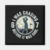 Funny Golfer 67 Meme Golf Joke Chasing 67  Magneet (Voorkant)